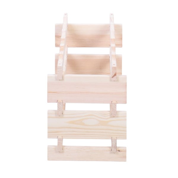 Weinregal VINOTECA FLEX PRO HxBxT 37x65x28cm 18 Flaschen auf 3 Fbenen Massives Kiefernholz Natur unbehandelt