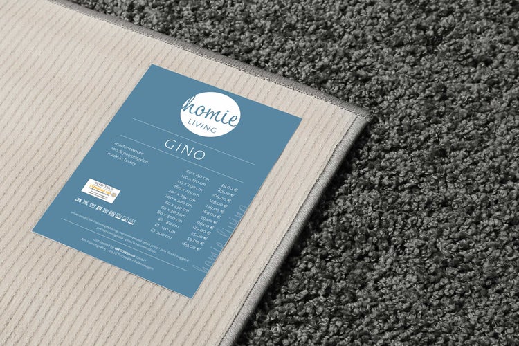 Teppich Anthrazit Hochflor Gino Homie Living 80x230 cm