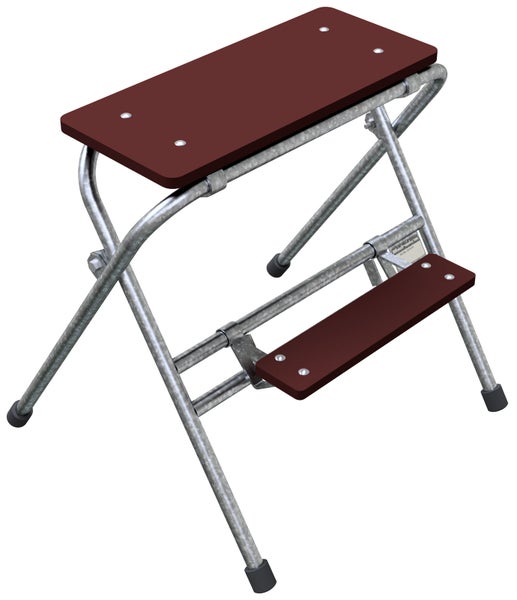 Klapptritt mit zwei Stufen und Metallrahmen