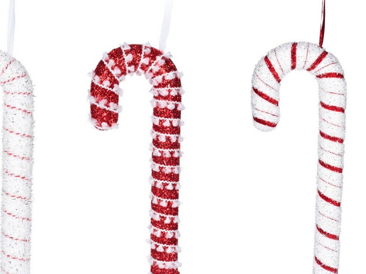 Set mit 3 Verzierungen: Zuckerstangen MAXI matt 34 x 4 cm