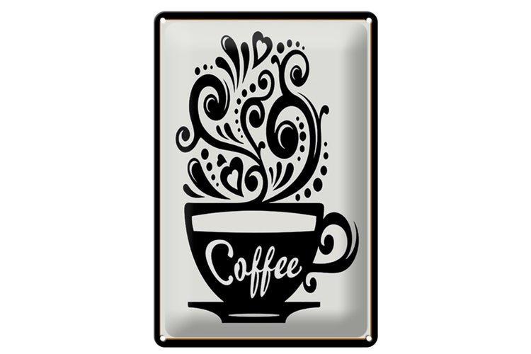 Blechschild Spruch 20x30cm Coffee Kaffee