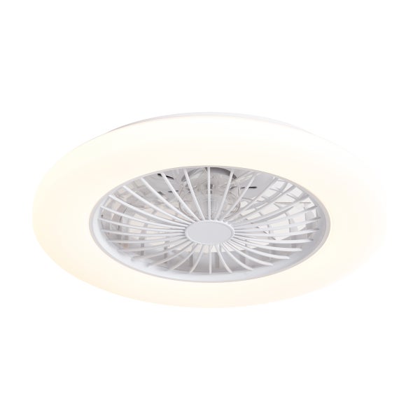 Runder Deckenventilator mit integrierter LED Beleuchtung für eine effiziente Luftzirkulation und Raumausleuchtung