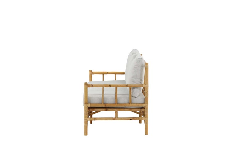 Cane Gartensofa mit Gartenkissen 3 Pers. natur. 180 X 77 X 88 cm