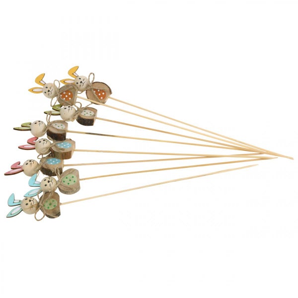 Dekorative Hasen Holzspieße für Osterdekoration