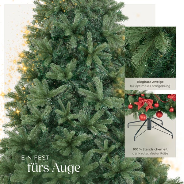 Künstlicher Tannenbaum mit flexiblen Zweigen und sicherem Standfuß