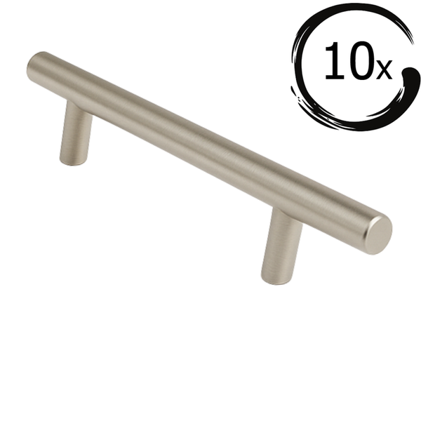 Zehn Möbelgriffe aus Metall