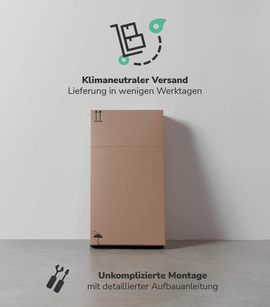 mokebo Waschmaschinenschrank 'Der Saubermann', Überbau für Waschmaschinen und Trockner in Anthrazit