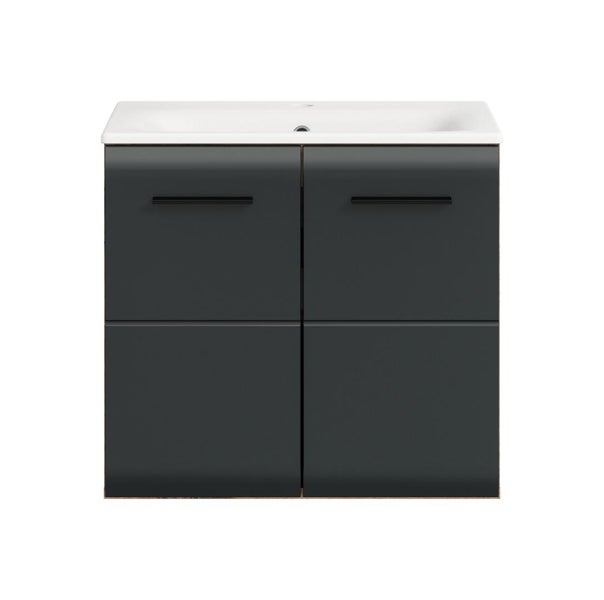 Waschtischunterschrank mit vier Türen und einem Waschbecken