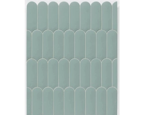 Fischschuppen Wandfliese Fan marine 7,2x19,5cm matt