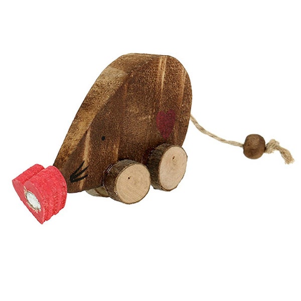 Holzmaus Spielzeug auf Rädern