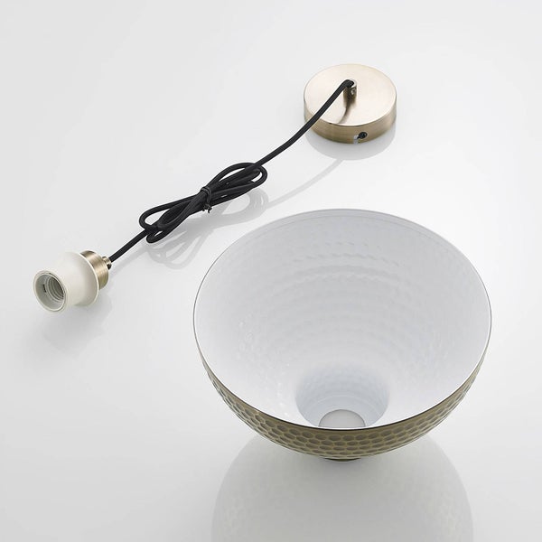 Lindby Pendelleuchte Zelotta (Retro, Vintage Antik) in Bronze aus Metall (1 flammig E27) - Deckenlampe Esstischlampe Hängelampe Hängeleuchte Wohnzimmerleuchte