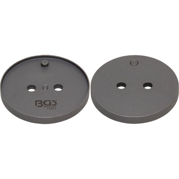 Blauer Werkzeugkoffer aus Kunststoff mit Tragegriff und Metallschnallen