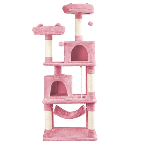 Mehrstöckiger Katzenbaum mit Liegeflächen, Höhlen, Kratzstämmen und Spielzeug