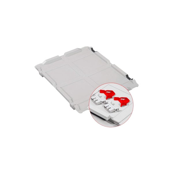 PROREGAL Spar Set 4x Eurobox Nextgen Economy Mit Scharnierdeckel & Roten Schiebeschnappverschlüssen Griffe Offen HxBxT 32 x 30 x 40 cm 30 Liter