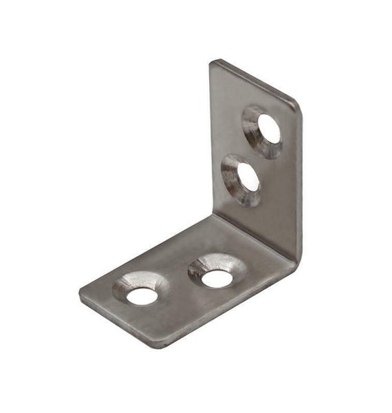 Winkelverbinder aus Metall mit Befestigungslöchern