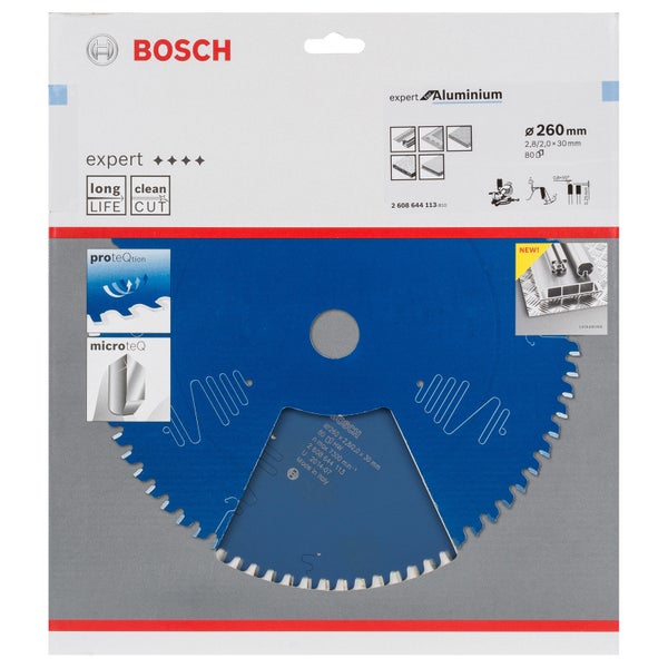 Bosch Kreissägeblatt Expert for Aluminium für Kapp- und Gehrungssägen 260 x 30 x 2,8 mm 80 - 2608644113