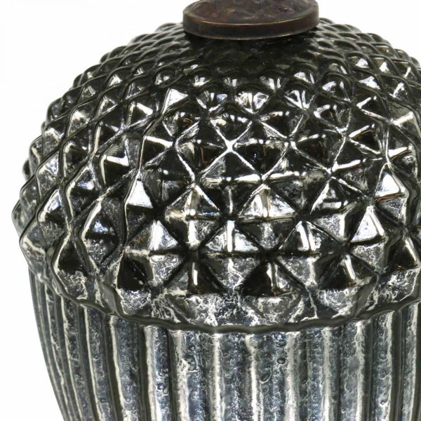 Dekorative Eichel aus Glas mit Deckel