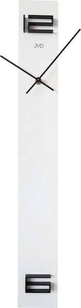 JVD HC25.4 Design Wanduhr, analog, weiß, Höhe 59,5 cm