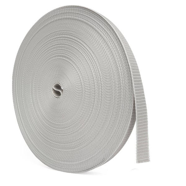 Rolle mit grauem Gurtband