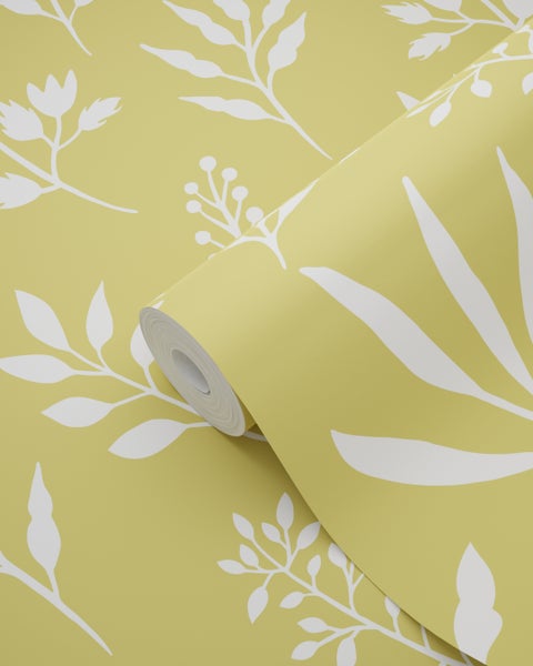 Eine Rolle Tapete mit floralem Muster