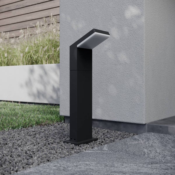 Arcchio LED Außenleuchte Yolena (Modern) in Schwarz aus Aluminium (1 flammig, ) - Wegeleuchte Pollerleuchte Wegelampe Sockelleuchte