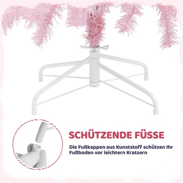 Detailansicht des Christbaumständers mit Bodenschutzkappen