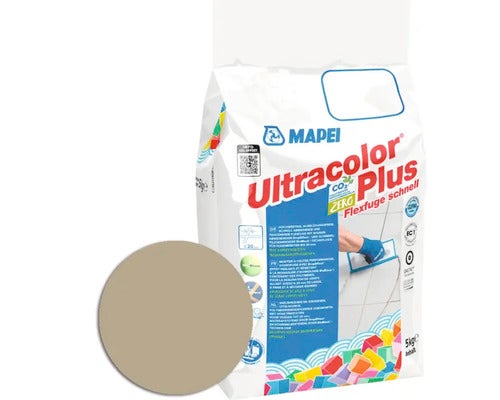 Mapei Ultracolor Plus Flexfuge schnell im 5-Kilogramm-Sack mit Farbbeispiel