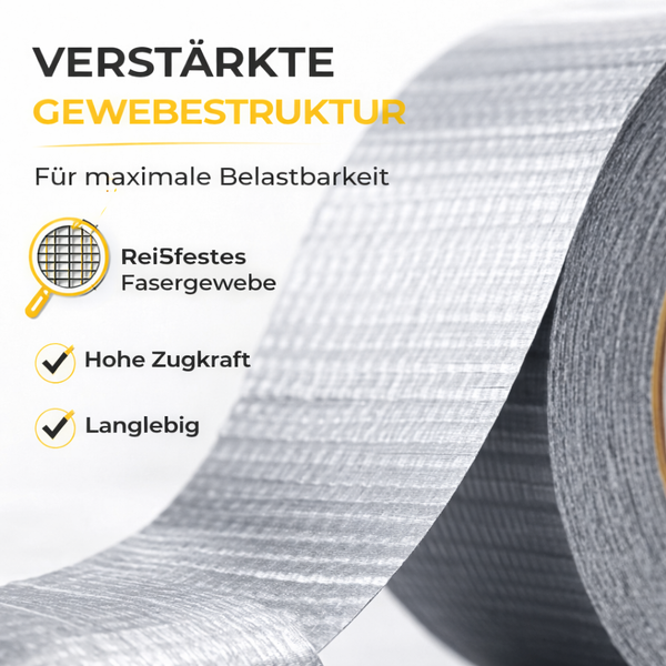 Verstärktes Gewebeband mit reißfester Struktur, hoher Zugkraft und langer Haltbarkeit.