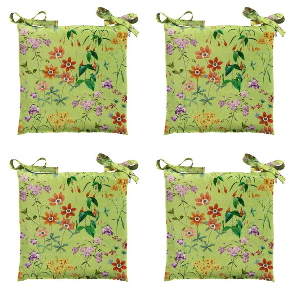Sitzkissen Tuscany Milly grün - Ca. 46x46 cm - 4er-Set