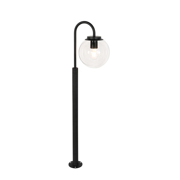 Moderne Laterne schwarz mit Klarglas 100 cm IP44 - Sfera