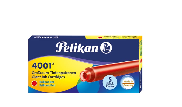 Pelikan Füllerpatronen 4001® Großraum, 5er Set Brillant-Rot