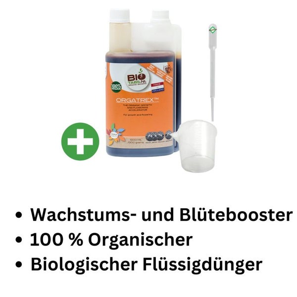 BioTabs Orgatrex 1 Liter – Organischer Flüssigdünger für Wachstum & Blüte auf Pflanzenbasis