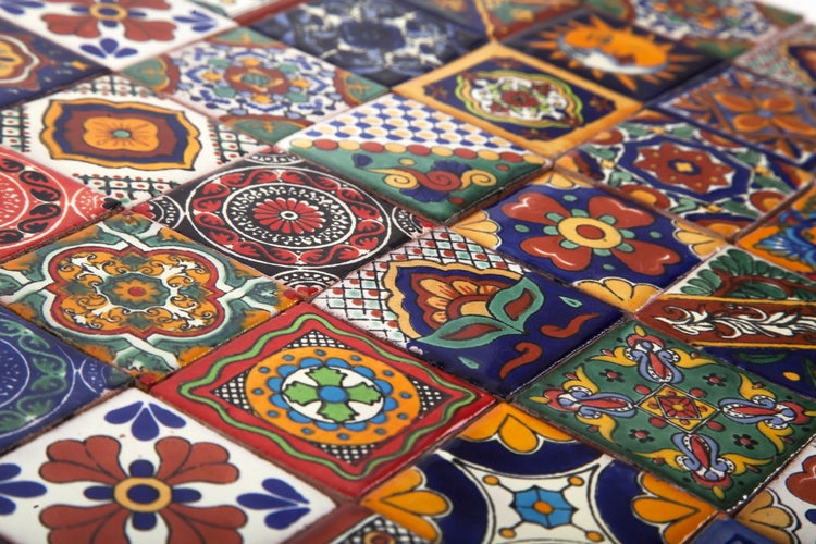 Mosaikfliesen mit verschiedenen Mustern