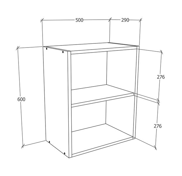 Küchenschrank B. 50 cm Hängeschrank Küche Esilo