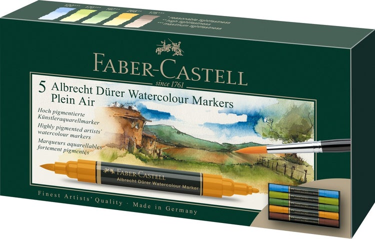 Faber-Castell Aquarellmarker Albrecht Dürer 5er Etui Plein Air