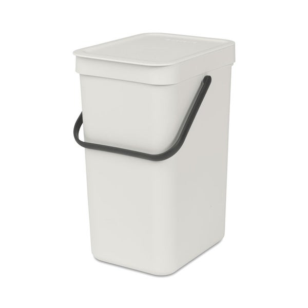 Brabantia Abfallsammler Mit Stay Open Deckel 12 Liter HxBxT 35 x 20 x 24,9 cm Kunststoff Hellgrau