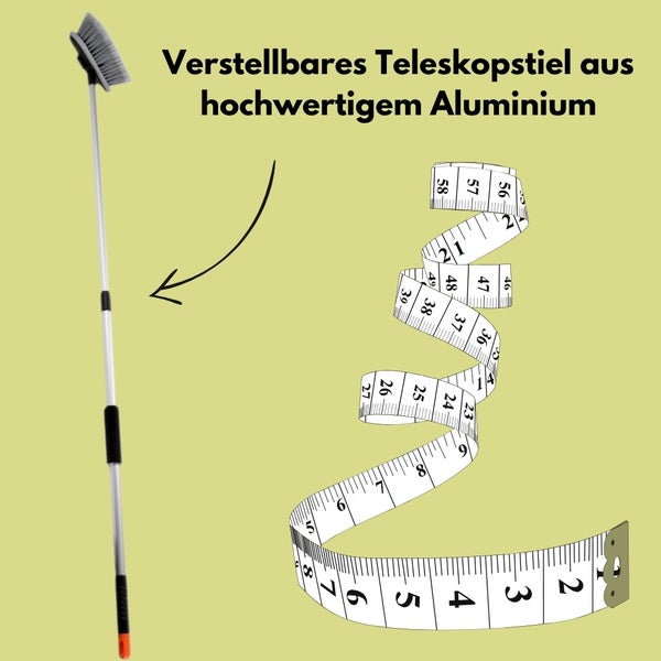 Teleskopstiel mit Bürste und Maßband