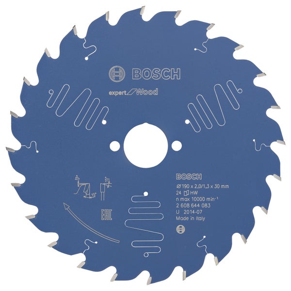Bosch Kreissägeblatt Expert for Wood für Tischkreissägen 190 x 30 x 2 mm 24 - 2608644083