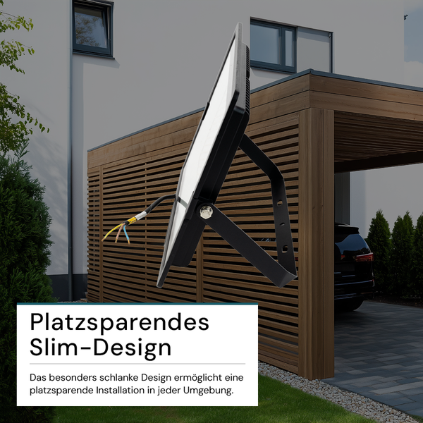 LED-Außenstrahler mit schlankem Design und Kabel