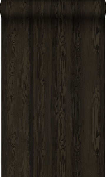 Origin Wallcoverings Tapete Holzoptik Schwarz - 53 cm x 10,05 m - 347526