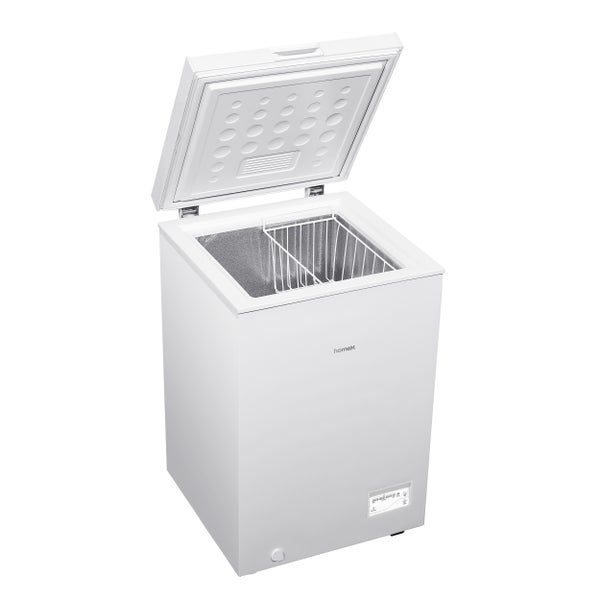 homeX FT1020-W Gefriertruhe 98 L Nutzinhalt Super-Frost-Funktion 4-Sterne-Gefrierraum inkl. Ablagekorb