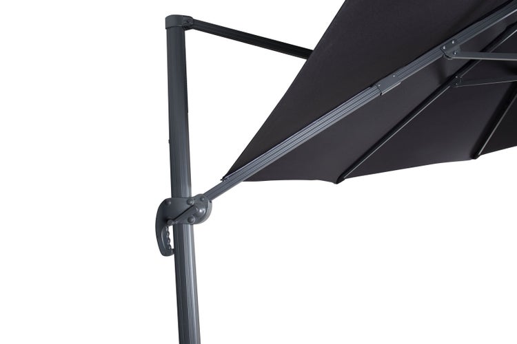 Leeds Sonnenschirm schwarz. 350 X 350 X 257 cm