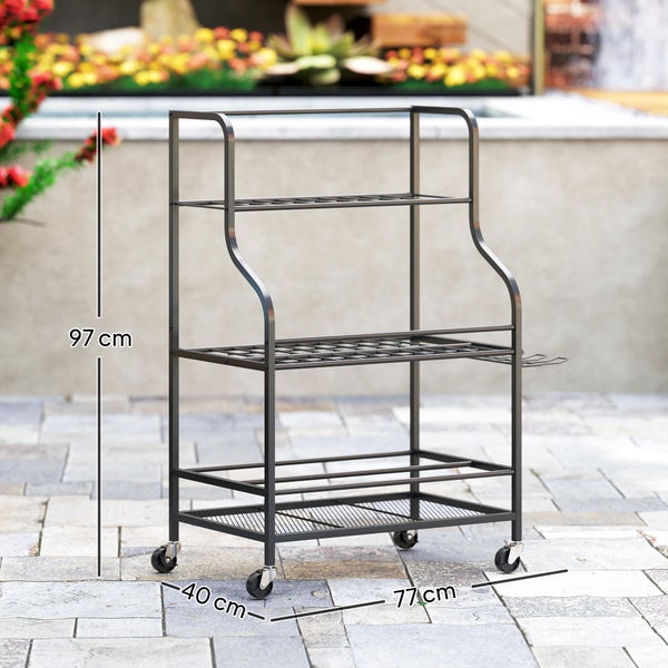 Multifunktionaler Gartengeräte-Organisator mit verschiedenen Gartengeräten