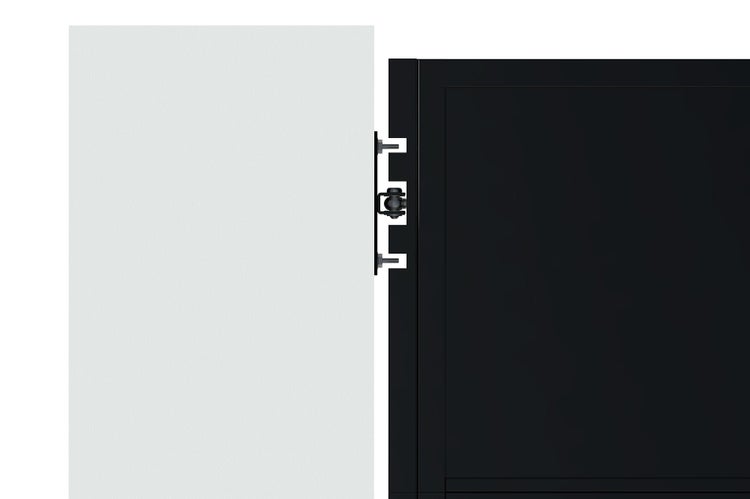 Drehtorpaket 3m NALI H.120cm + Tor H.120cm mattschwarz