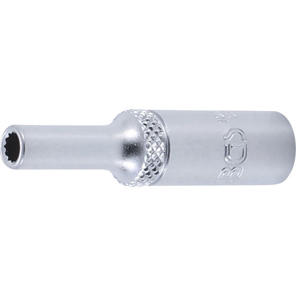 BGS Steckschlüssel-Einsatz Zwölfkant tief Antrieb Innenvierkant 6,3 mm (1/4) SW 4 mm - 10702