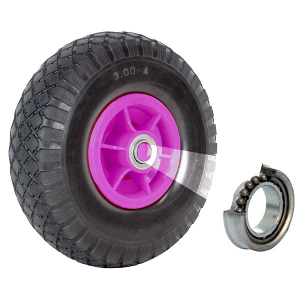 Rad 3.00-4 mit Kunststofffelge und Kugellager