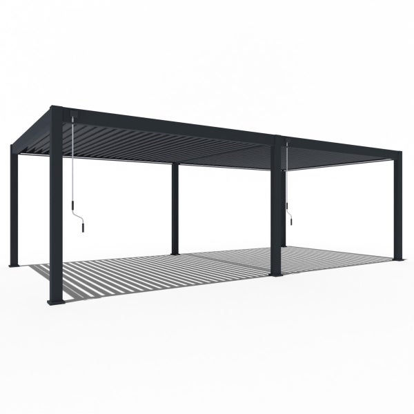 Weide Deluxe Plus Aluminium Pavillon 4 x 8 M Anthrazit Pergola Freistehend