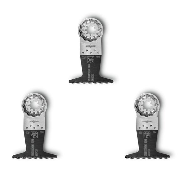 Drei Holzsägeblätter mit Starlock Aufnahme