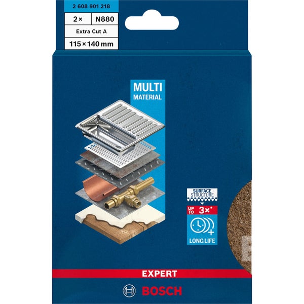 Bosch Expert Schleifvlies, Abmessungen 115 mm x 140 mm
