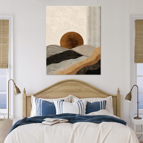 Abstraktes Gemälde mit Farbspritzern auf Leinwand